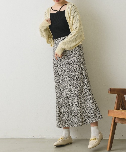 RETRO GIRL（レトロガール）の「リブスカシボレロ（カーディガン/ボレロ・レディース・ライトグレー/グリーン/オフホワイト・FREE）」の11枚目の写真