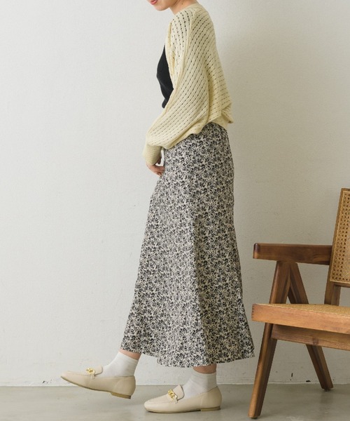 RETRO GIRL（レトロガール）の「リブスカシボレロ（カーディガン/ボレロ・レディース・ライトグレー/グリーン/オフホワイト・FREE）」の12枚目の写真