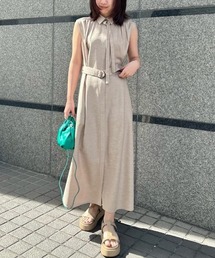 allureville | リネンライクオックスフロントタックシャツワンピース(シャツワンピース)
