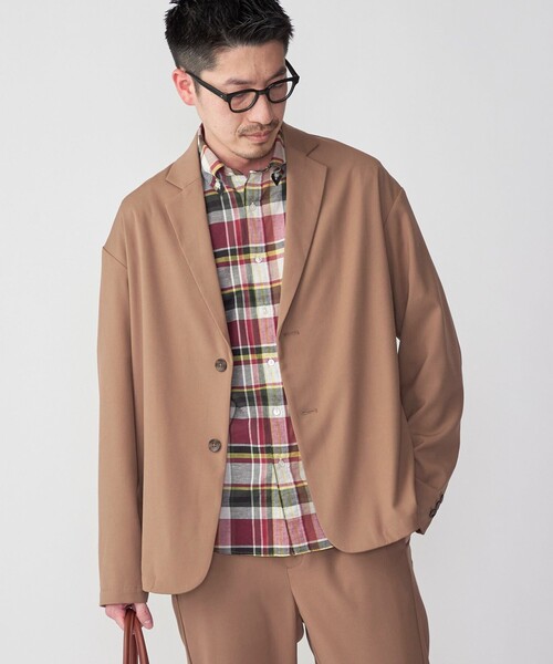 SHIPS(シップス)の「*SHIPS: ワンポイント ロゴ コットン/リネン マドラスチェック ボタンダウン 半袖 シャツ(シャツ/ブラウス・メンズ・ネイビー/オリーブ/グリーン/ワイン・SMALL/MEDIUM/LARGE/X-LARGE)」の22枚目の写真