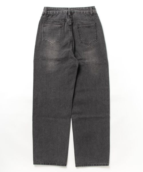 SpRay（スプレイ）の「ブロークンデニムストレートパンツ（デニムパンツ・レディース・ライトブルー/ブラック・SMALL/LARGE/MEDIUM）」の21枚目の写真