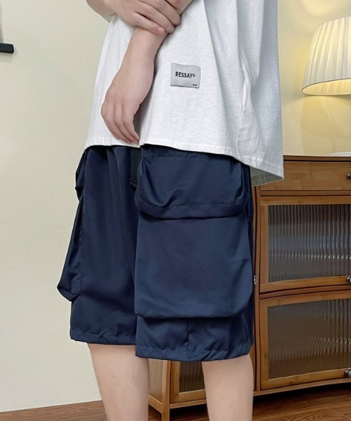 MGV(エムジーヴィー)の「ワイドカーゴハーフパンツ(カーゴパンツ・メンズ・グレー/ネイビー・LARGE/MEDIUM/X-LARGE)」の9枚目の写真