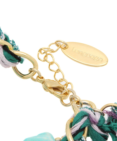 Language（ランゲージ）の「【Language】タッセルブレス（ブレスレット・レディース・ブルー系/オレンジ系・38）」の5枚目の写真