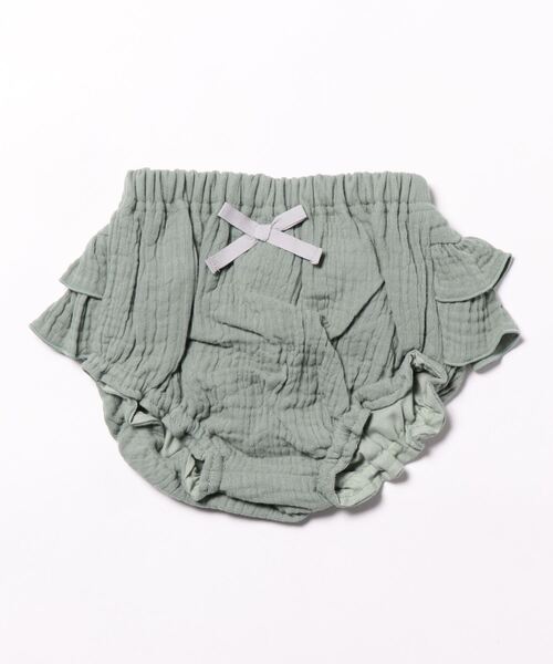 petit main（プティマイン）の「段フリルカバーパンツ（その他パンツ・キッズ・マルチ/ブルー/オフホワイト/ダークグリーン・80ｃｍ/70cm）」の9枚目の写真