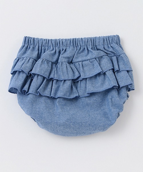 petit main（プティマイン）の「段フリルカバーパンツ（その他パンツ・キッズ・マルチ/ブルー/オフホワイト/ダークグリーン・80ｃｍ/70cm）」の12枚目の写真