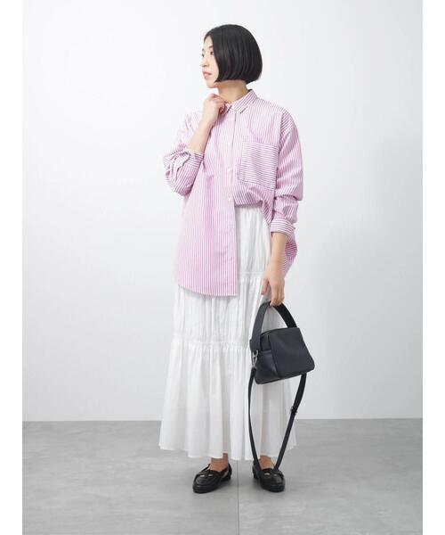 Lugnoncure(ルノンキュール)の「シャーリングスカート(スカート・レディース・ブラック/オフホワイト/ラベンダー/グリーン・フリ-)」の17枚目の写真