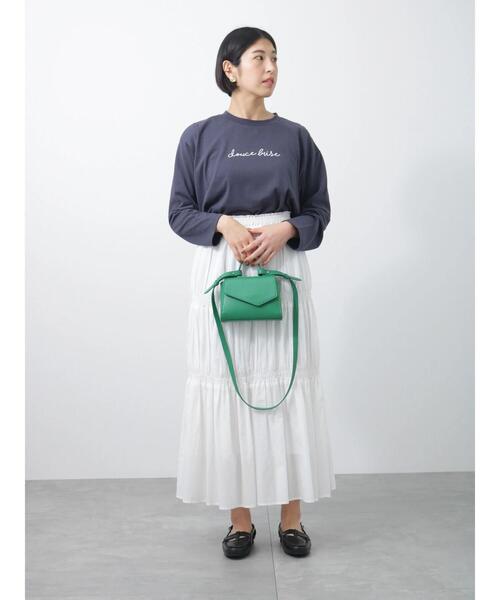 Lugnoncure(ルノンキュール)の「シャーリングスカート(スカート・レディース・ブラック/オフホワイト/ラベンダー/グリーン・フリ-)」の20枚目の写真