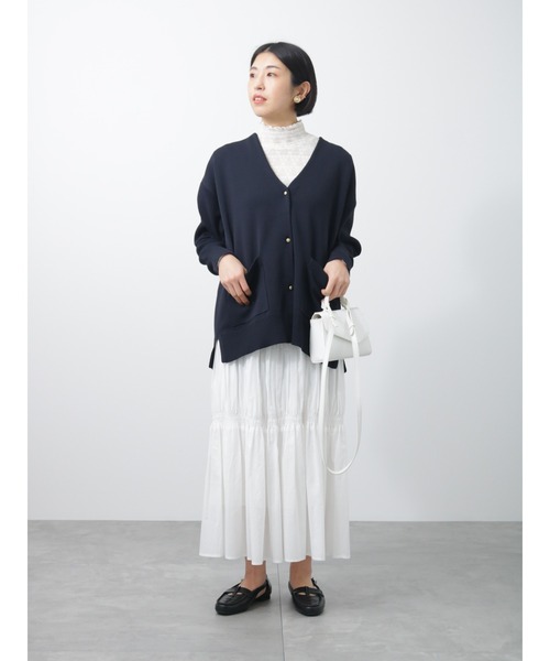 Lugnoncure(ルノンキュール)の「シャーリングスカート(スカート・レディース・ブラック/オフホワイト/ラベンダー/グリーン・フリ-)」の6枚目の写真