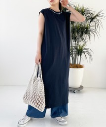 Meli rich | バックオープンステッチデザインワンピース(ワンピース)