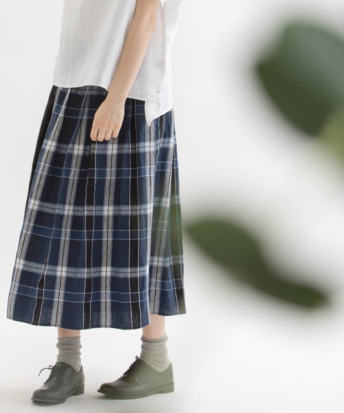 nop de nod（ノップドゥノッド）の「リネン先染チェック切り替え