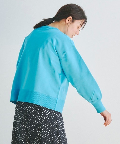 Droite lautreamont(ドロワットロートレアモン)の「カラースウェットライクニット《手洗い可能》(ニット/セーター・レディース・ブルー/オフホワイト/ブラック/ピンク/イエロー・M)」の4枚目の写真