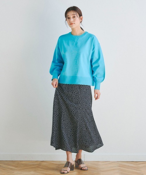 Droite lautreamont(ドロワットロートレアモン)の「カラースウェットライクニット《手洗い可能》(ニット/セーター・レディース・ブルー/オフホワイト/ブラック/ピンク/イエロー・M)」の16枚目の写真