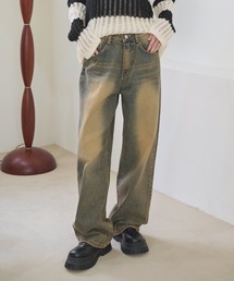 【男女兼用/UNISEX】オールドウォッシングビンテージワイドデニム