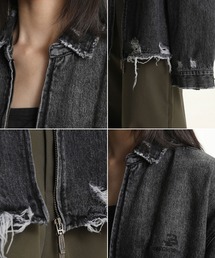 Masonprince 24ss オーバーサイズ ダメージ加工 デニムジャケット Masonprince 24ss オーバーサイズ ダメージ加工 デニム