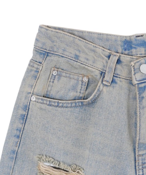 Figments(フィグメンツ)の「ダメージデニムパンツ(デニムパンツ・レディース・ライトブルー・SMALL/MEDIUM)」の7枚目の写真