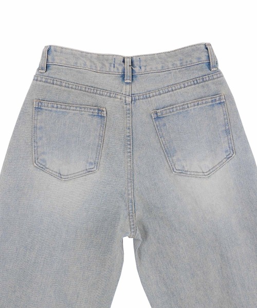 Figments(フィグメンツ)の「ダメージデニムパンツ(デニムパンツ・レディース・ライトブルー・SMALL/MEDIUM)」の10枚目の写真