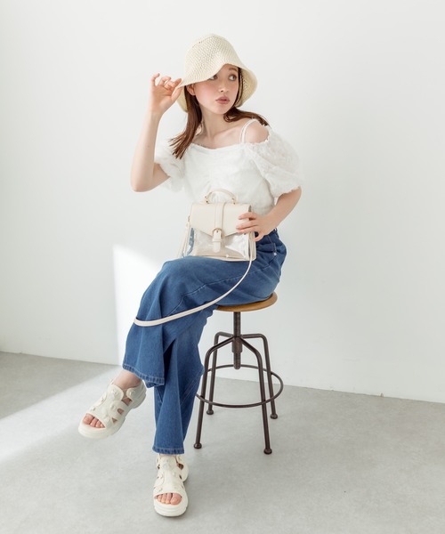 OLIVE des OLIVE（オリーブデオリーブ）の「胸くしゅバルーンブラウス　1031040380（シャツ/ブラウス・レディース・ブラック/ホワイト/レッド/オフホワイト・FREE）」の11枚目の写真