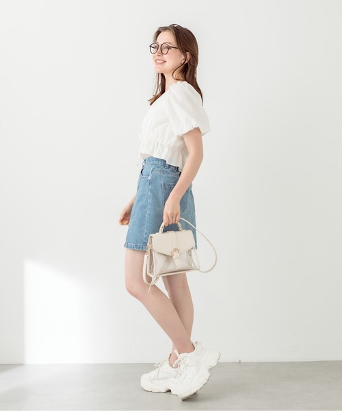 OLIVE des OLIVE（オリーブデオリーブ）の「胸くしゅバルーンブラウス　1031040380（シャツ/ブラウス・レディース・ブラック/ホワイト/レッド/オフホワイト・FREE）」の17枚目の写真