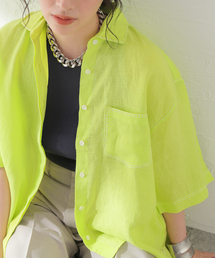 mii(ミー)の「【Mii / ミイ】 LINEN HALF SLEEVE SHIRT:シャツ(シャツ/ブラウス)」