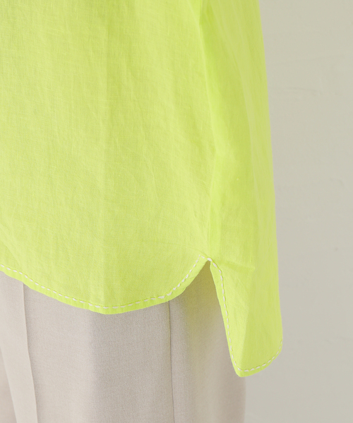 mii(ミー)の「【Mii / ミイ】 LINEN HALF SLEEVE SHIRT:シャツ(シャツ/ブラウス・レディース・イエロー・SMALL)」の15枚目の写真