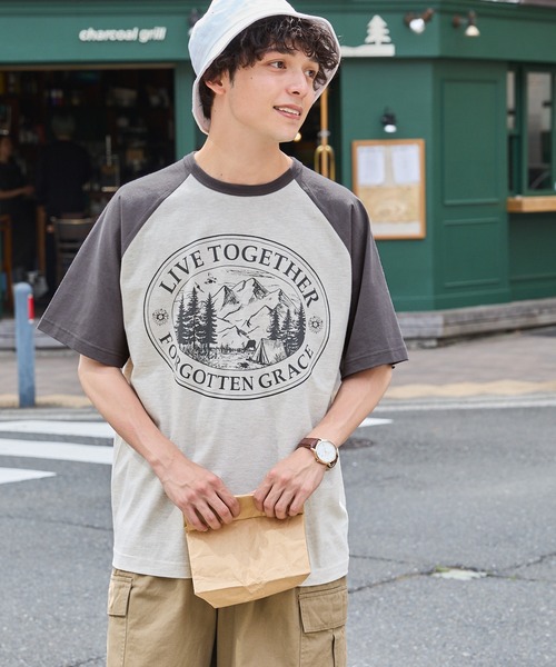 MONO-MART LADY'S(モノマートレディース)の「フォレストグラフィックスーベニアラグランTシャツ(Tシャツ/カットソー・レディース・チャコール/グリーン/ネイビー・FREE)」の17枚目の写真