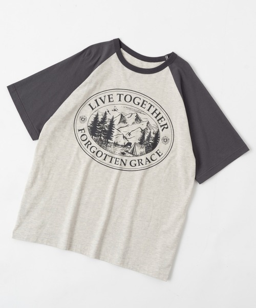 MONO-MART LADY'S(モノマートレディース)の「フォレストグラフィックスーベニアラグランTシャツ(Tシャツ/カットソー・レディース・チャコール/グリーン/ネイビー・FREE)」の11枚目の写真