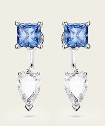 スワロフスキー ピアス Mesmera ブルー 2way 正規品 極美品 箱付