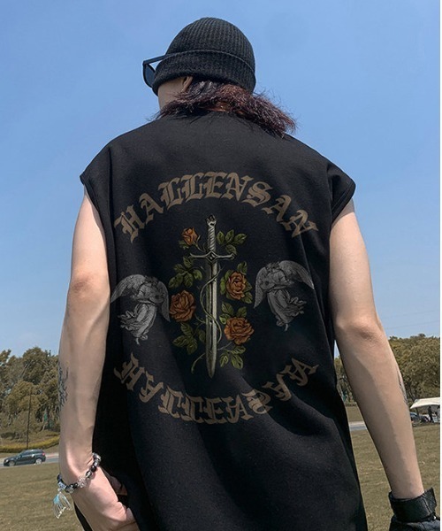 MGV(エムジーヴィー)の「フロントロゴイラストノースリーブ(タンクトップ・メンズ・ホワイト/ブラック/グレー・MEDIUM/LARGE/X-LARGE)」の5枚目の写真