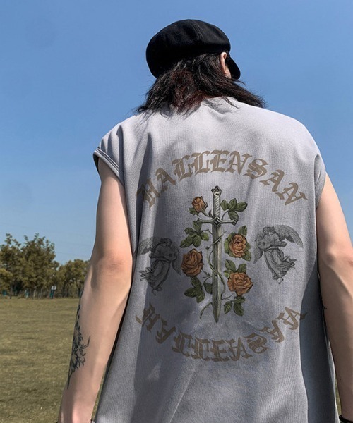 MGV(エムジーヴィー)の「フロントロゴイラストノースリーブ(タンクトップ・メンズ・ホワイト/ブラック/グレー・MEDIUM/LARGE/X-LARGE)」の17枚目の写真