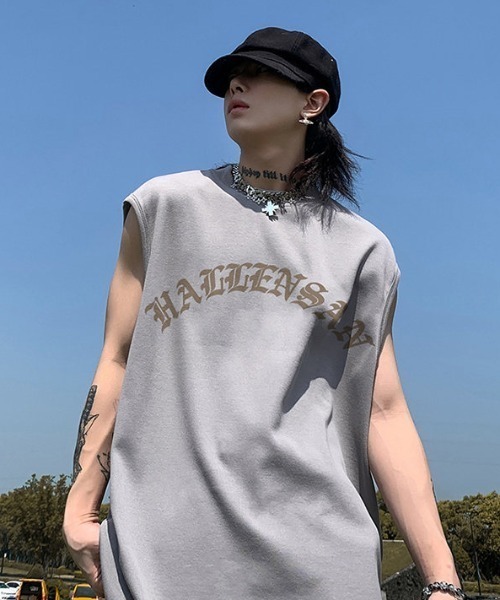 フロントロゴイラストノースリーブ（タンクトップ）｜MGV（エムジー