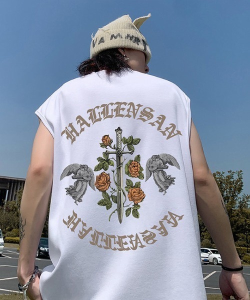 MGV(エムジーヴィー)の「フロントロゴイラストノースリーブ(タンクトップ・メンズ・ホワイト/ブラック/グレー・MEDIUM/LARGE/X-LARGE)」の9枚目の写真