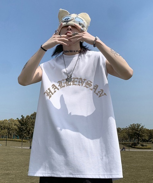 MGV(エムジーヴィー)の「フロントロゴイラストノースリーブ(タンクトップ・メンズ・ホワイト/ブラック/グレー・MEDIUM/LARGE/X-LARGE)」の11枚目の写真