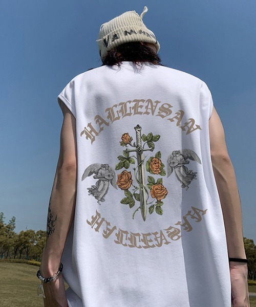 MGV(エムジーヴィー)の「フロントロゴイラストノースリーブ(タンクトップ・メンズ・ホワイト/ブラック/グレー・MEDIUM/LARGE/X-LARGE)」の12枚目の写真