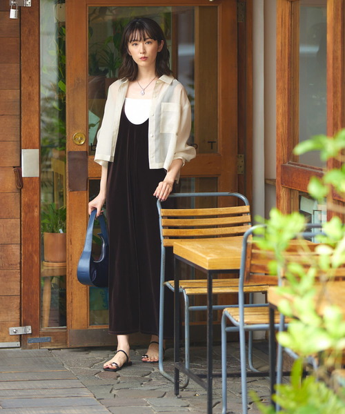 URBAN RESEARCH(アーバンリサーチ)の「ベロアジャンパーワンピース(ワンピース・レディース・ダークブラウン/グレー系その他・FREE)」の9枚目の写真