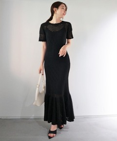 スーツ・フォーマル・ドレス WAVE SWITCH SHEER DRESS AMERI WAVE SWITCH SHEER DRESS（ドレス）｜Ameri（アメリ）の