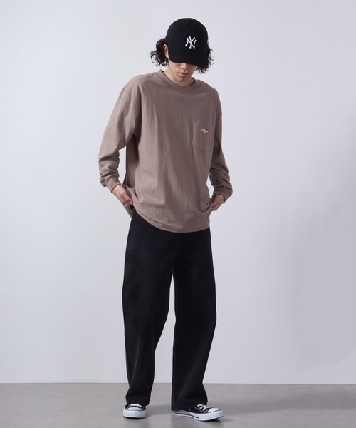 BALL(ボール)の「BALL ヘビーウェイトポケ付きロングスリーブBIGTシャツ(Tシャツ/カットソー・メンズ・ホワイト/オフホワイト/モカ/ブルー/ブラック×レッド/チャコール/ブラック×ブラック・M/L/LL/S)」の22枚目の写真
