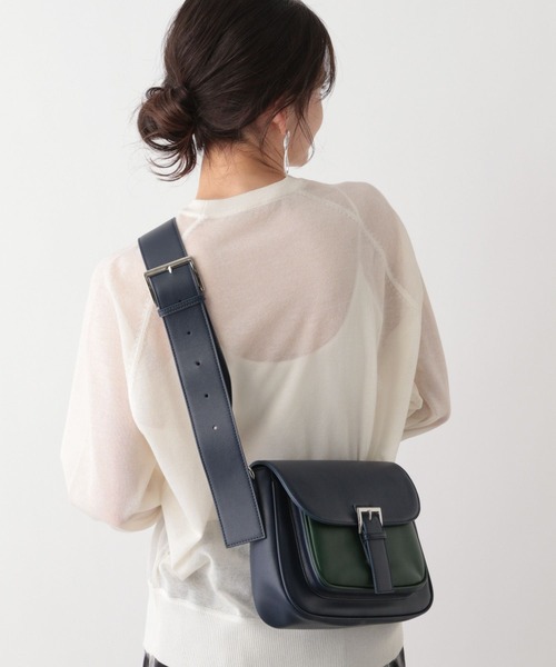 RAGEBLUE（レイジブルー）の「シンセティックレザー/ショルダーバック（ショルダーバッグ・レディース・ブラック/ネイビー/ホワイト・FREE）」の9枚目の写真