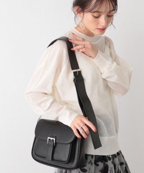 RAGEBLUE（レイジブルー）の「シンセティックレザー/ショルダーバック（ショルダーバッグ・レディース・ブラック/ネイビー/ホワイト・FREE）」の7枚目の写真