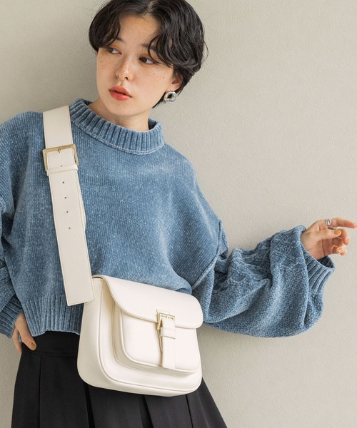 RAGEBLUE（レイジブルー）の「シンセティックレザー/ショルダーバック（ショルダーバッグ・レディース・ブラック/ネイビー/ホワイト・FREE）」の22枚目の写真