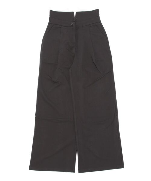 aimoha(アイモハ)の「【aimohaオリジナル】2WAY サロペット タック入りワイドスラックス(スラックス・レディース・ダークグレー/ブラウン/ブラック・SMALL/MEDIUM/X-LARGE/LARGE)」の5枚目の写真