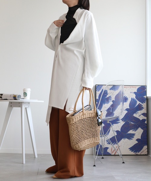 aimoha(アイモハ)の「【aimohaオリジナル】2WAY サロペット タック入りワイドスラックス(スラックス・レディース・ダークグレー/ブラウン/ブラック・SMALL/MEDIUM/X-LARGE/LARGE)」の18枚目の写真