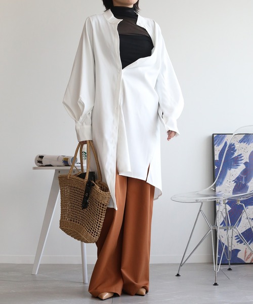 aimoha(アイモハ)の「【aimohaオリジナル】2WAY サロペット タック入りワイドスラックス(スラックス・レディース・ダークグレー/ブラウン/ブラック・SMALL/MEDIUM/X-LARGE/LARGE)」の19枚目の写真