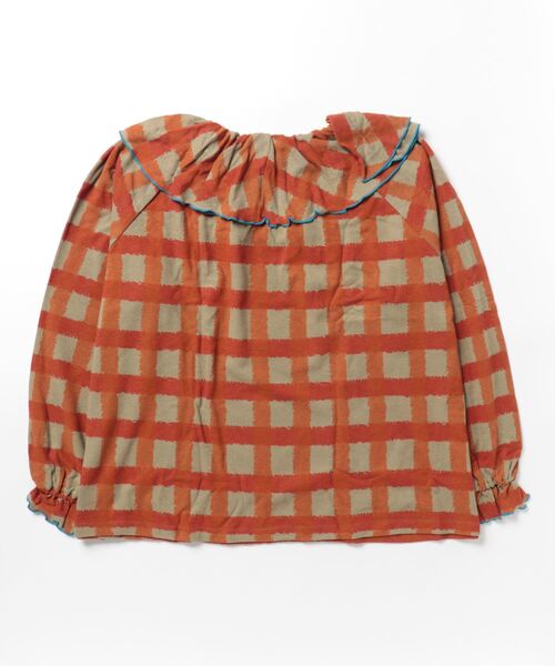 HOGAN RANCH WEAR（ホーガンランチウエア）の「ソウガラパイルビックカラーカットソー/おとな（Tシャツ/カットソー・レディース・クリーム/ネイビー/オレンジ・160cm）」の5枚目の写真