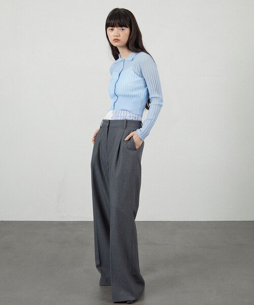 Firsthand(ファーストハンド)の「Firsthand/ファーストハンド コンパクトシアーニットカーディガン(カーディガン/ボレロ・レディース・ピンク/ネイビー/サックスブルー・FREE)」の21枚目の写真