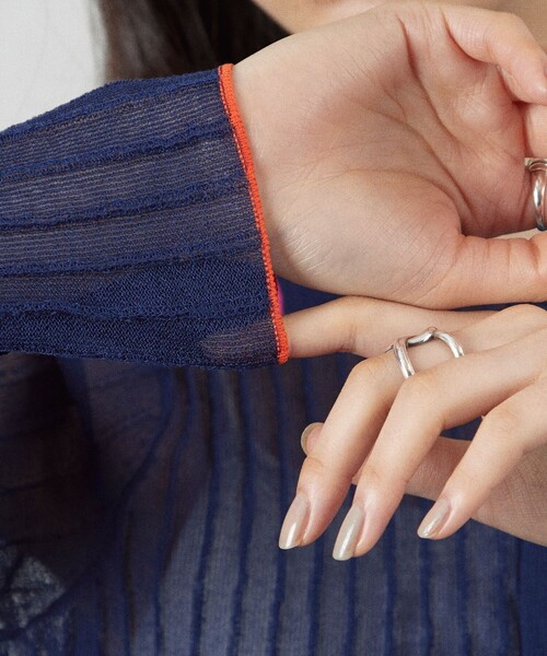 Firsthand(ファーストハンド)の「Firsthand/ファーストハンド コンパクトシアーニットカーディガン(カーディガン/ボレロ・レディース・ピンク/ネイビー/サックスブルー・FREE)」の17枚目の写真