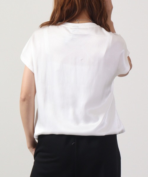 DIMENSIONE danza（ディメンシオーネ ダンツァ）の「DIMENSIONE danza フレンチスリーブデザイントップス（Tシャツ/カットソー・レディース・オフホワイト・L/XS/M/S）」の5枚目の写真