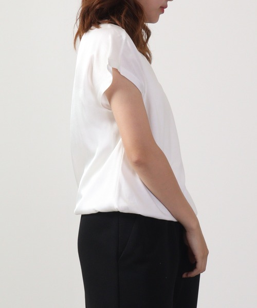 DIMENSIONE danza（ディメンシオーネ ダンツァ）の「DIMENSIONE danza フレンチスリーブデザイントップス（Tシャツ/カットソー・レディース・オフホワイト・L/XS/M/S）」の4枚目の写真