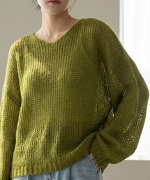 【新色入荷】透かし編みクロップドプルオーバー