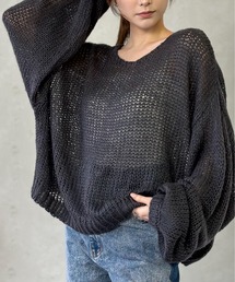 【新色入荷】透かし編みクロップドプルオーバー