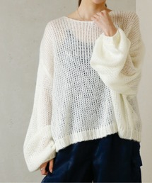 【新色入荷】透かし編みクロップドプルオーバー
